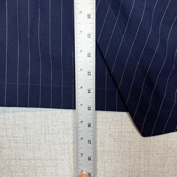 Wild Fable Dress Women's M Tube Mini Bodycon Suiting White Pinstripe Blue - Picture 9 of 11